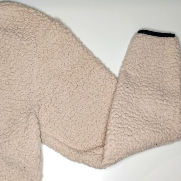 VS VICTORIAS SECRET PINK SHERPA QUARTER ZIP SWEATER JACKET TOP XS - Picture 7 of 13